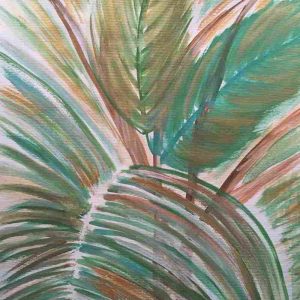 Le jardin botanique d’Aswan II, watercolour on paper, 2018. Copyright © VG Bild-Kunst, Bonn 2022.