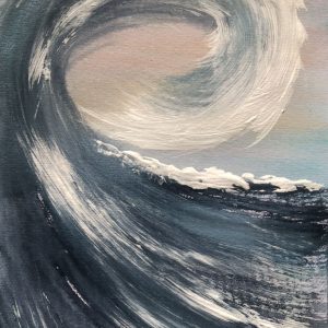 Series: Waves, 6/17. Watercolour on paper. 2022. Copyright: VG Bild-Kunst, Bonn 2022