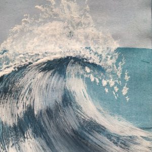 Series: Waves, 11/17. Watercolour on paper. 2022. Copyright: VG Bild-Kunst, Bonn 2022