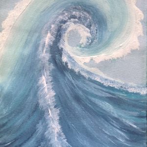 Series: Waves, 12/17. Watercolour on paper. 2022. Copyright: VG Bild-Kunst, Bonn 2022