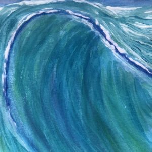 Series: Waves, 13/17. Watercolour on paper. 2022. Copyright: VG Bild-Kunst, Bonn 2022