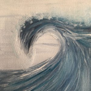 Series "Waves", 16/17. Watercolour on paper. 2022. Copyright: VG Bild-Kunst, Bonn 2022