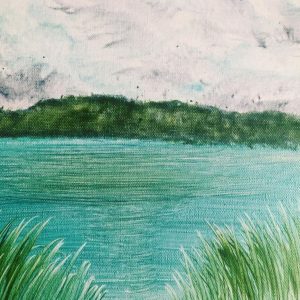 Baldeneysee 1/6, watercolour on canvas, 20x30 cm, 2022. Copyright © VG Bild-Kunst, Bonn 2022.