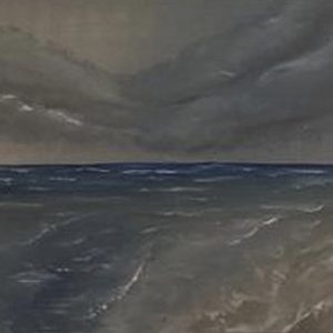 Wattenmeer im Herbst, acrylics on canvas, 50x70 cm, 2023. Copyright © VG Bild-Kunst, Bonn 2023.