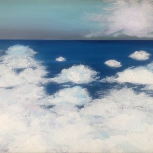 Ankommen, acrylics on canvas, 60x90 cm, 2025. Copyright © VG Bild-Kunst, Bonn 2025.